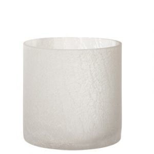 Photophore Craquelé Blanc